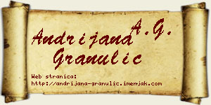 Andrijana Granulić vizit kartica